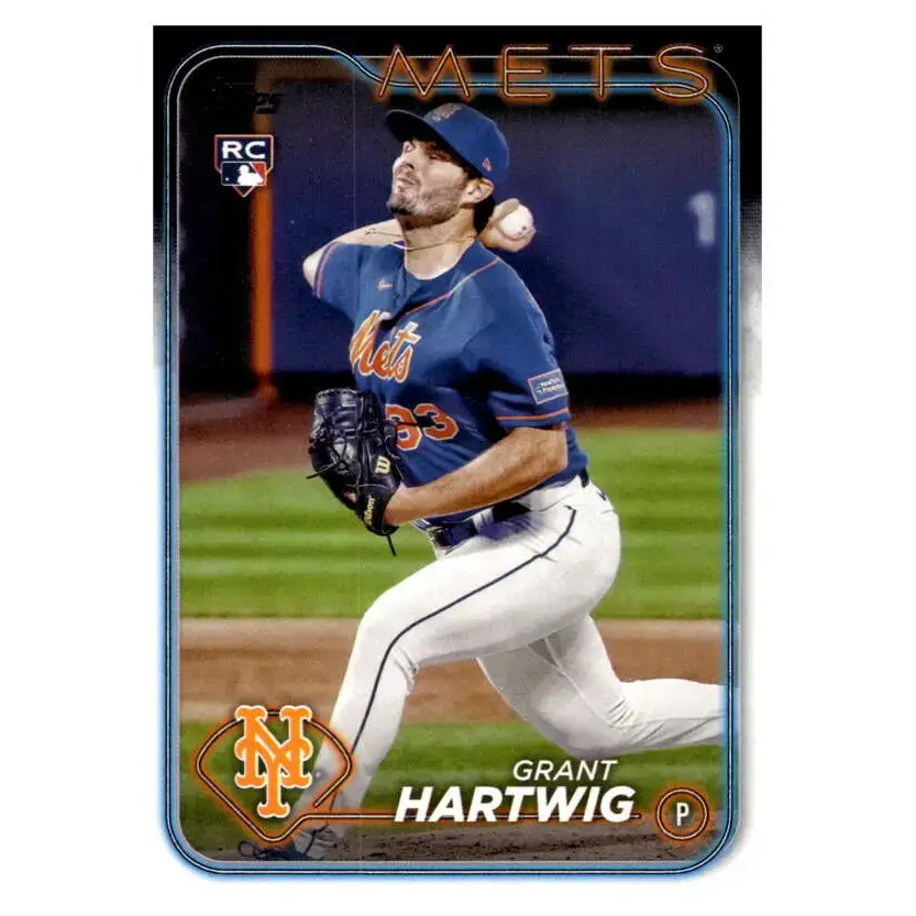2024 Topps #130 Grant Hartwig NM-MT RC Rookie New York Mets Baseball Card - Baseball Card Single