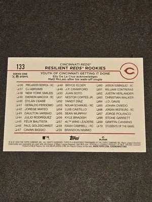 2024 Topps #133 Resilient Reds Rookies: Youth of Cincinnati Getting It Done - Baseball Card Single