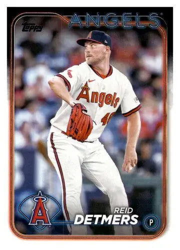 Original gloss Reid Detmers baseball card 2024 Topps #137 NM-MT Angels ID 68297