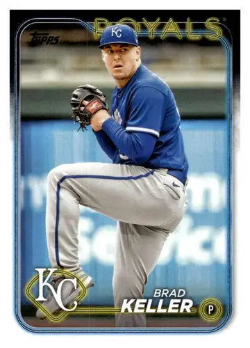 Brad Keller baseball card with original gloss 2024 Topps NM-MT Royals ID:68300
