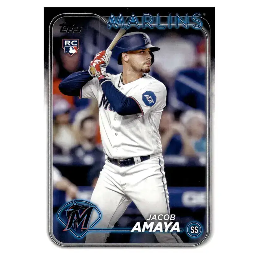 2024 Topps #144 Jacob Amaya NM-MT RC Rookie Miami Marlins Baseball Card - Baseball Card Single