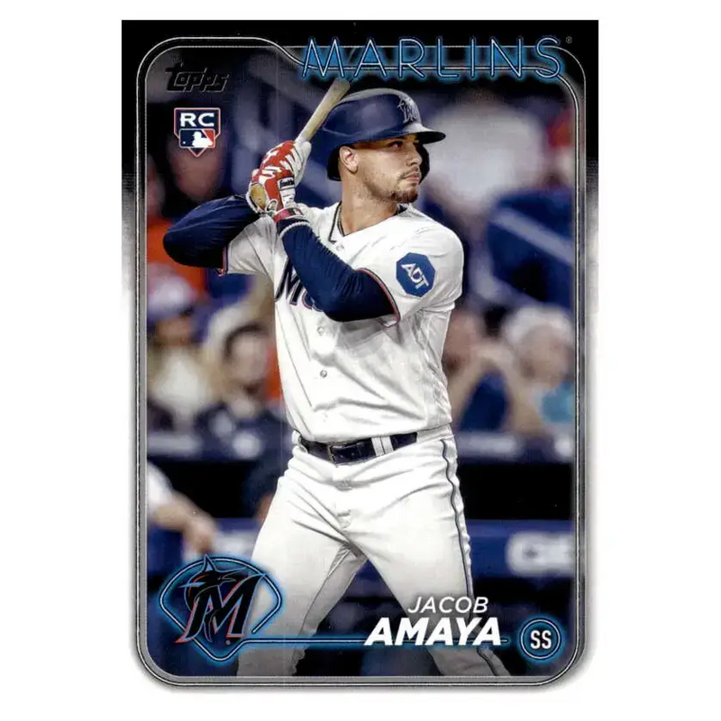 2024 Topps #144 Jacob Amaya NM-MT RC Rookie Miami Marlins Baseball Card - Baseball Card Single