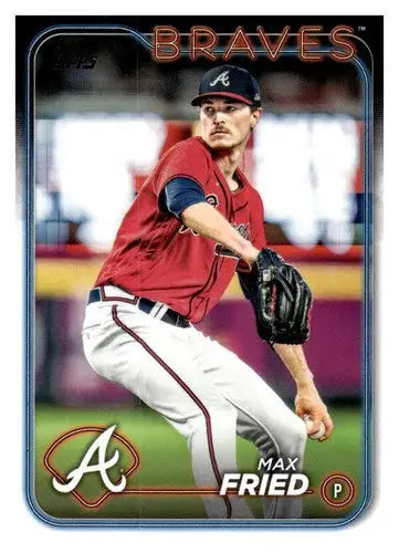 Original gloss Max Fried baseball card from 2024 Topps #146 Max Fried NM-MT Braves