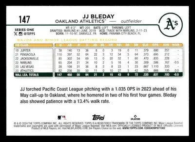 2024 Topps #147 JJ Bleday - Baseball Card Single