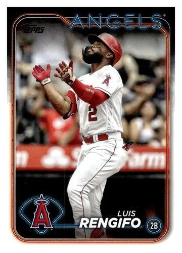 Original gloss Luis Rengifo baseball card 2024 Topps NM-MT Angels ID 71156