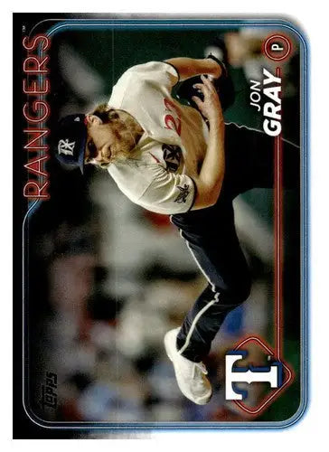 2024 Topps Jon Gray baseball card with original gloss featuring Rangers ID 68231