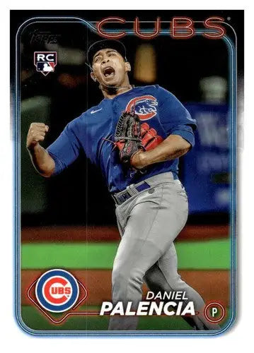 Daniel Palencia rookie Cubs baseball card with original gloss from 2024 Topps