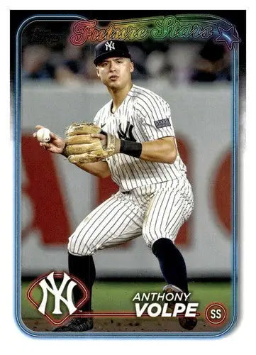 Anthony Volpe baseball card from 2024 Topps Future Stars series with original gloss