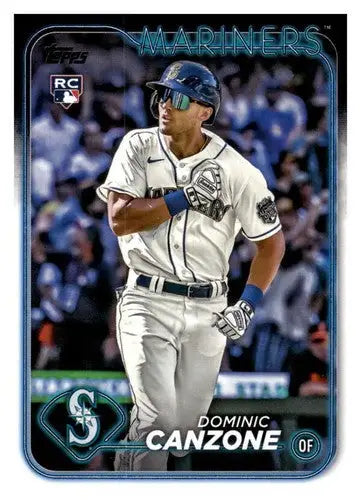 Original gloss Dominic Canzone rookie Mariners baseball card 2024 Topps #195