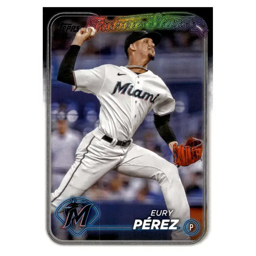 2024 Topps #197 Eury Perez NM-MT Miami Marlins Baseball Card - Baseball Card Single
