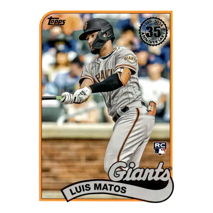 2024 Topps 1989 Baseball #89B-24 Luis Matos NM-MT RC Rookie San Francisco Giants Baseball Card - Baseball Card Single