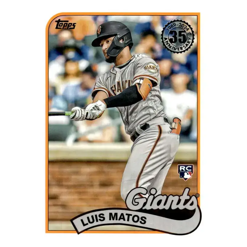 2024 Topps 1989 Baseball #89B-24 Luis Matos NM-MT RC Rookie San Francisco Giants Baseball Card - Baseball Card Single
