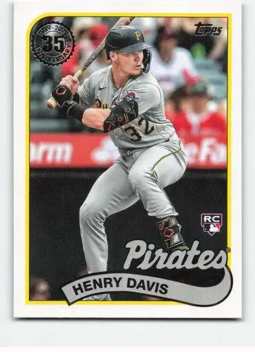 Henry Davis rookie Pirates baseball card from 2024 Topps 1989 Baseball series