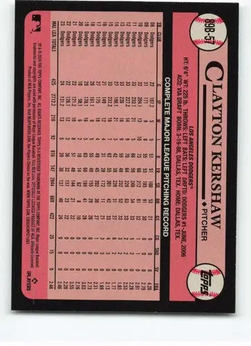 2024 Topps 1989 Baseball #89B-57 Clayton Kershaw NM-MT Dodgers ID:71078 - Baseball Card Single