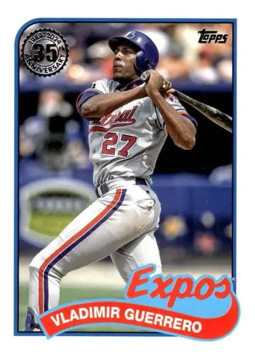 Vladimir Guerrero baseball card with original gloss from 2024 Topps 1989 series