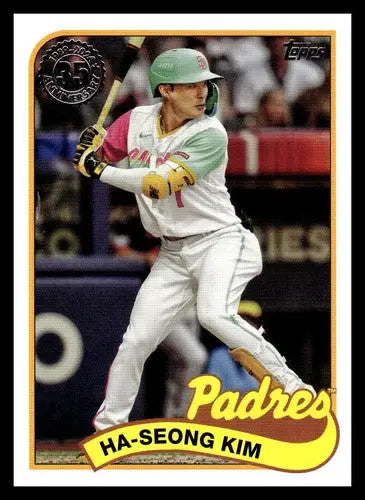 Original gloss of 89b2-16 Ha-Seong Kim baseball card from 2024 Topps 1989 series