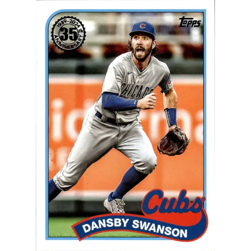 2024 Topps 1989 Baseball #89B2-17 Dansby Swanson NM-MT Chicago Cubs Baseball Card - Baseball Card Single