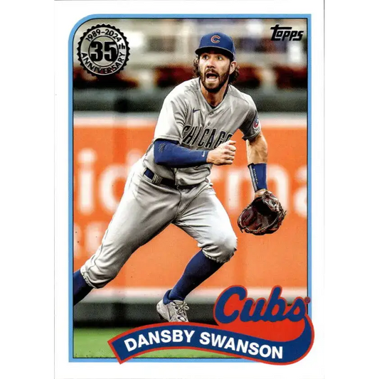 2024 Topps 1989 Baseball #89B2-17 Dansby Swanson NM-MT Chicago Cubs Baseball Card - Baseball Card Single