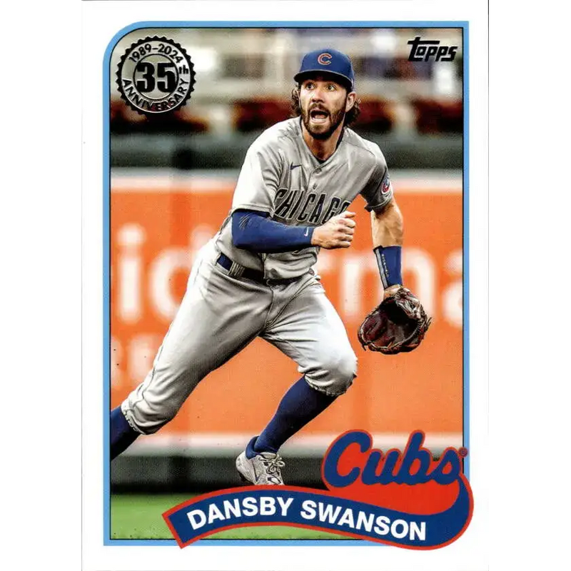 2024 Topps 1989 Baseball #89B2-17 Dansby Swanson NM-MT Chicago Cubs Baseball Card - Baseball Card Single