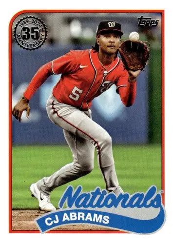 Original gloss 89b2-44 CJ Abrams baseball card from 2024 Topps 1989 set