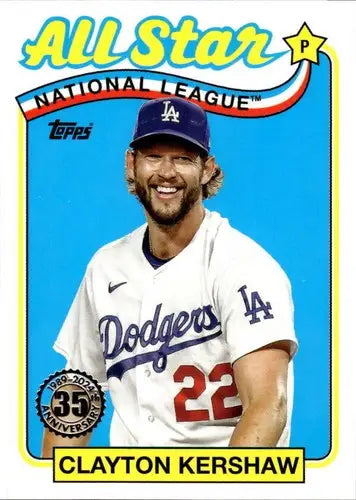 2024 Topps 1989 Baseball All-Star #89ASB-49 Clayton Kershaw NM-MT Dodge ID:73722 - Baseball Card Single