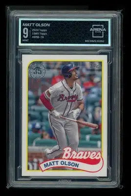 2024 Topps 1989 Topps Matt Olson #89B-74 Silver Pack Arena Club 9 - Baseball Card Single
