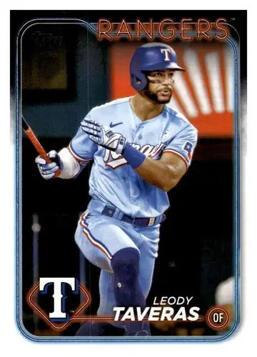 Leody Taveras baseball card with original gloss, NM-MT condition from 2024 Topps