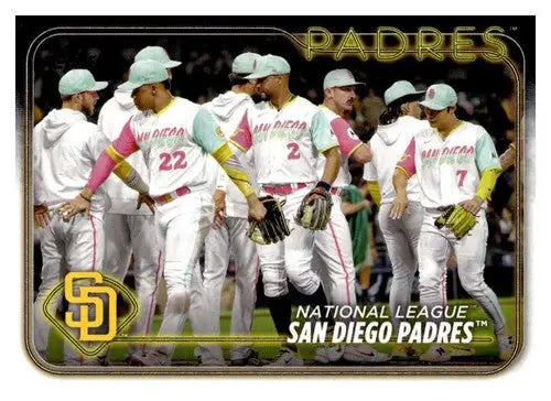 Original gloss San Diego Padres Padres team card from 2024 Topps series