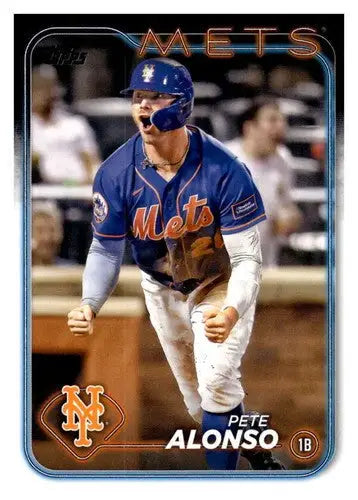 Original gloss Pete Alonso baseball card 2024 Topps NM-MT Mets ID:73910