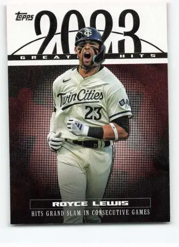 Original gloss Royce Lewis baseball card from 2024 Topps Greatest Hits series