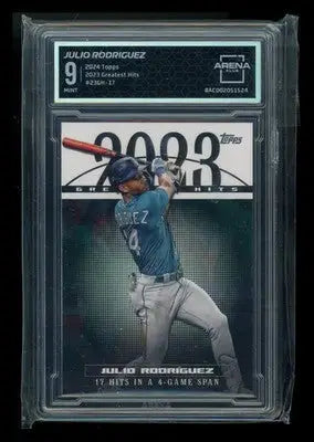 2024 Topps 2023 Greatest Hits Julio Rodríguez #23GH-17 Baseball Arena Club 9 - Baseball Card Single