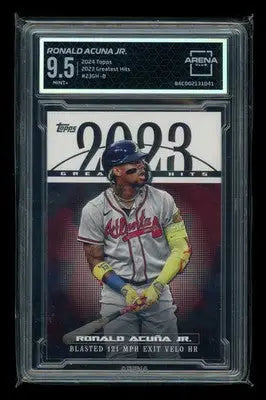 2024 Topps 2023 Greatest Hits Ronald Acuña Jr. #23GH-8 Baseball Arena Club 9.5 - Baseball Card Single