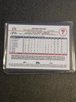 2024 Topps #209 Johan Rojas RC Pink Refractor 186/350 - Baseball Card Single