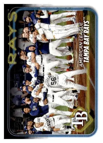 Tampa Bay Rays baseball card with original gloss from 2024 Topps Rays team card