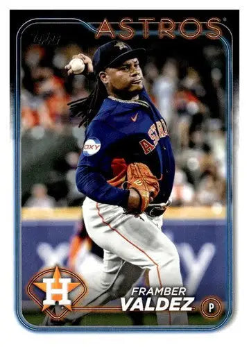 2024 Topps #220 Framber Valdez NM-MT Astros ID:68333 - Baseball Card Single