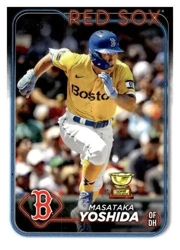 Original gloss Masataka Yoshida baseball card from 2024 Topps Red Sox series