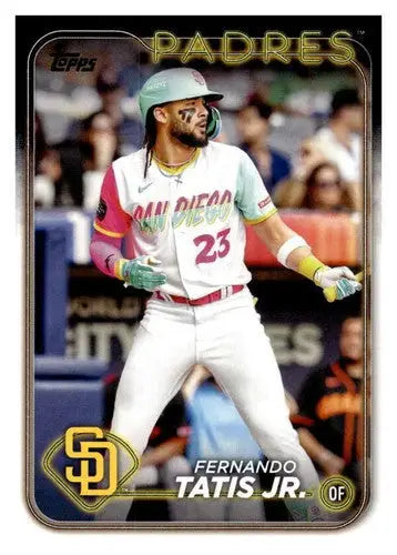 Original gloss Fernando Tatis Jr. baseball card 2024 Topps NM-MT Padres ID 73911