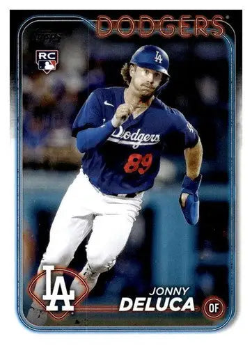 2024 Topps Jonny DeLuca rookie Dodgers baseball card with original gloss
