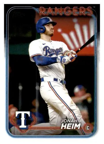 Original gloss Jonah Heim baseball card 2024 Topps NM-MT Rangers ID 73939