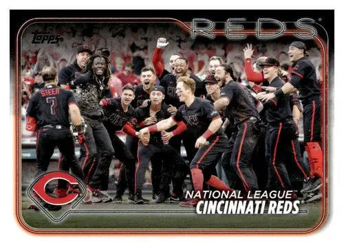 2024 Topps Cincinnati Reds Team Card with original gloss, perfect reds team collectible