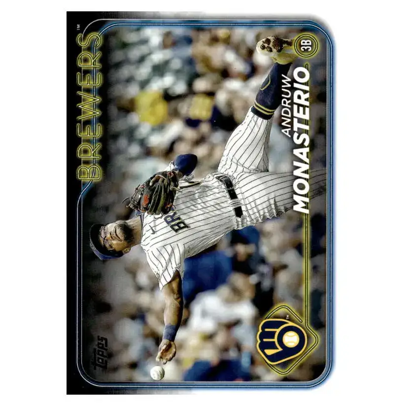 2024 Topps #240 Andruw Monasterio NM-MT Milwaukee Brewers Baseball Card - Baseball Card Single
