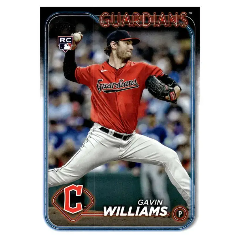 2024 Topps #242 Gavin Williams NM-MT RC Rookie Cleveland Guardians Baseball Card - Baseball Card Single