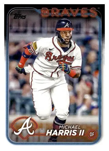 Michael Harris baseball card with original gloss from 2024 Topps #243 Braves