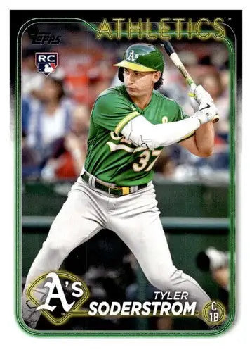 Original gloss Tyler Soderstrom Rookie Athletics baseball card 2024 Topps #244
