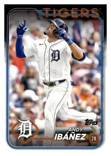 Original gloss Andy Ibanez baseball card 2024 Topps NM-MT Tigers ID 71105