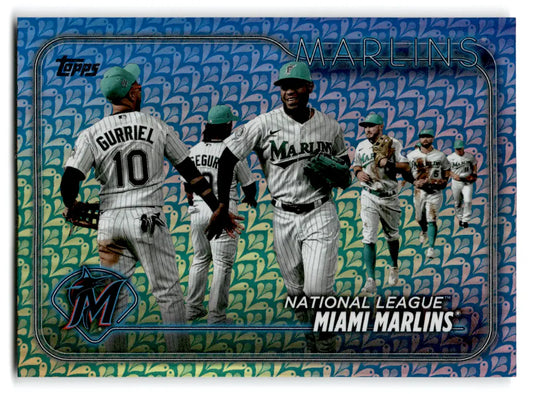 Miami Marlins baseball card from 2024 Topps Marlins TC Easter Holiday collection
