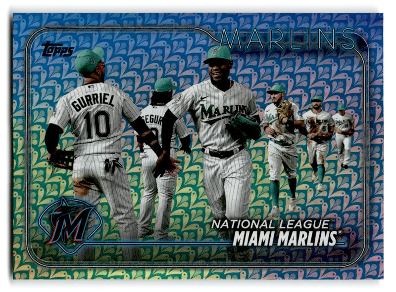 Miami Marlins baseball card from 2024 Topps Marlins TC Easter Holiday collection