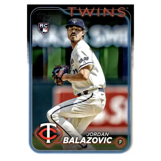 2024 Topps #263 Jordan Balazovic NM-MT RC Rookie Minnesota Twins Baseball Card - Baseball Card Single