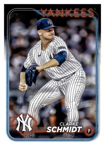Clarke Schmidt baseball card with original gloss from 2024 Topps #264 Yankees NM-MT