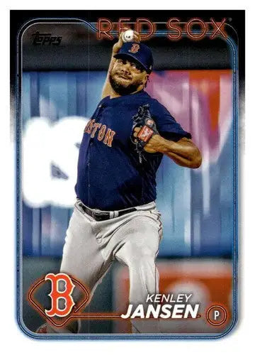 Kenley Jansen baseball card with original gloss from 2024 Topps Red Sox series
